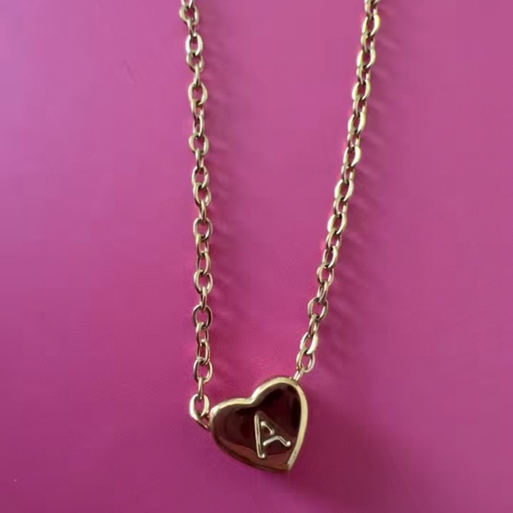 Minimalist Small Love Initial - J- Necklace – 18k Gold Stainless Steel Letter: J - Picture 4 of 10